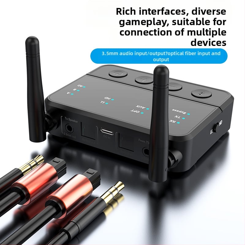 YK-69 Bluetooth 5.2 2-u-1 prijemnik-emitiranje s optičkim sučeljem, Plug-and-Play, vanjsko napajanje