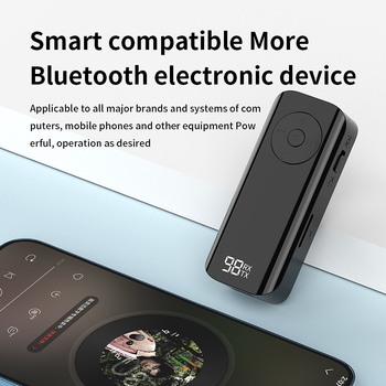 2-u-1 Bluetooth 5.3 auto transmiter i prijemnik s 3,5 mm AUX, Plug-and-Play, domet 10 m, rad 2,4 GHz