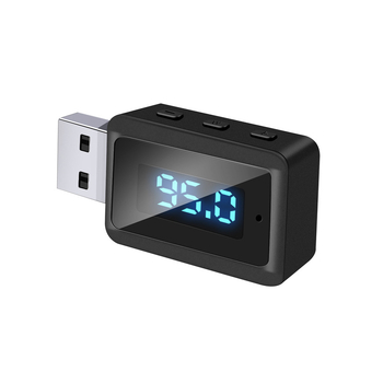 Bluetooth 5.3 receptor audio pentru mașină (USB, Plug‑and‑Play, rată de transmisie 100, rază 10 m)