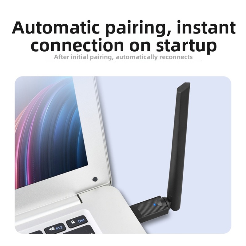 Bluetooth audio raidītājs/saņēmējs USB adapters, USB interfeiss, Plug-and-Play, barošana caur USB, darbības diapazons 10–20 m, Bluetooth 6.0