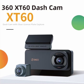 XT60 360° važiavimo įrašymo įrenginys, priekyje ir gale dvigubas įrašas, naktinis matymas 1080p, 170° matymo kampas, palaiko TF kortelę iki 128GB