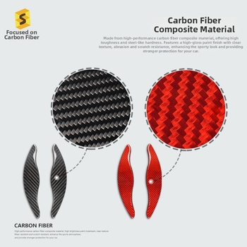 Интериорни лостчета за смяна на скоростите на волана от реален карбон — Salsa Carbon Fiber, за Kia Stinger, код Bp-qy-617
