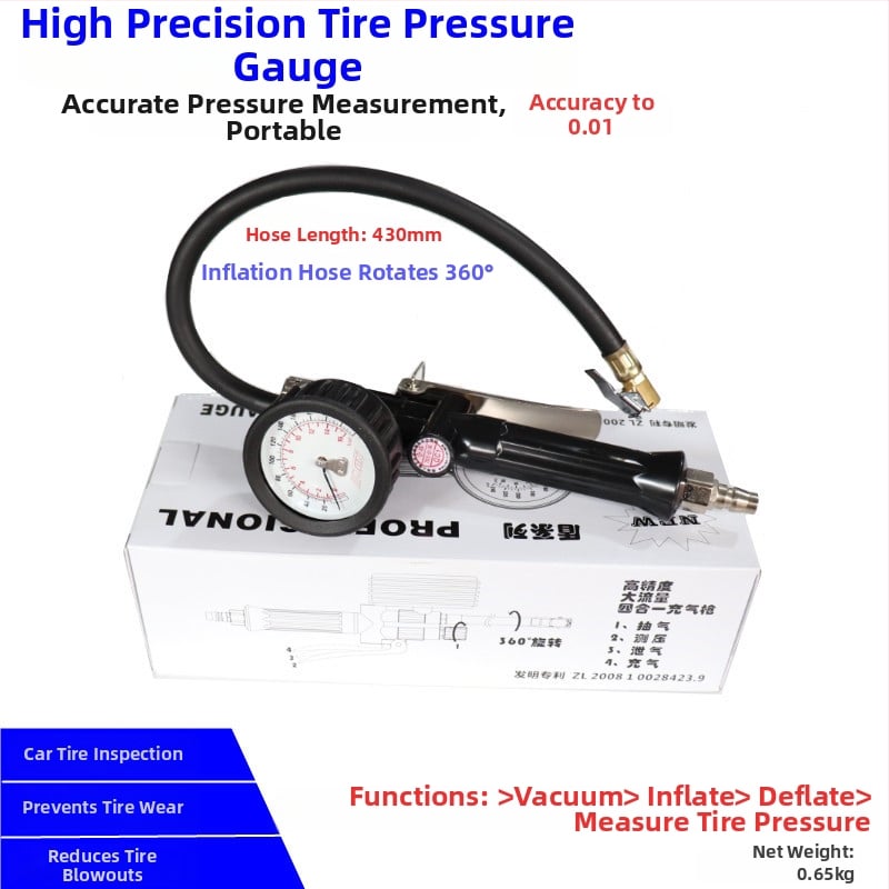 Μετρητής πίεσης ελαστικών αυτοκινήτου με ψηφιακή οθόνη, εύρος 0-16 kg, διακριτική ανάλυση 0.01, πολλαπλές μονάδες μέτρησης, μοντέλο 916