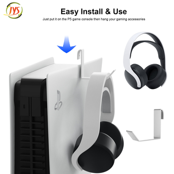 PS5 elitný docking na nabíjanie ovládača, držiak na stenu a držiak na headset (Model JYS-P5181, HONCAM, kompatibilné s PS5, 2023)