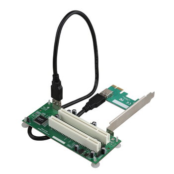 PCIe į PCI adapterio plokštė su USB 3.0 sąsaja, dvigubas PCI lizdų plėtinys, modelis TXB0246A11040, White Spider
