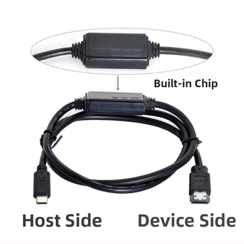 Type-C į ESATA adapterio kabelį su maitinimu, USB-SATA sąsaja, 0,2 m ilgis, vienas galinis kištukas, tiesus jungtis.