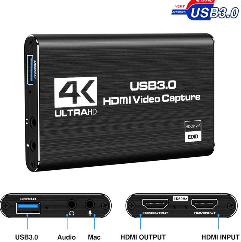 4K USB 3.0 video uztveres karte HU3.0 Switch/PS4, 4K60Hz MS2131 čips