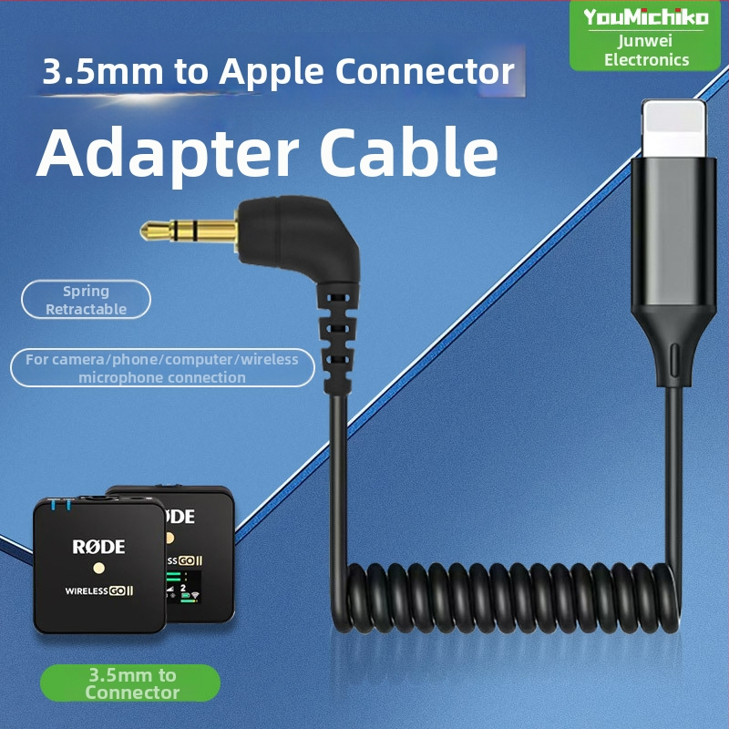 Apple į 3,5 mm mikrofono garso kabelį, auksu padengtas, grynojo vario branduolys, modelis E277