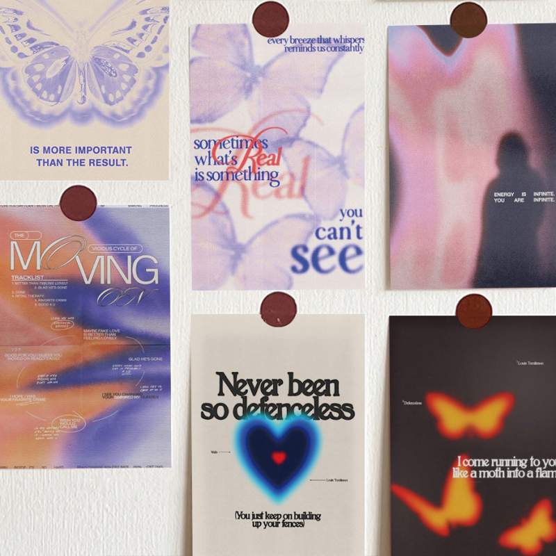 Apsveikumu kartīšu komplekts – 10 gab., zīmols Pick-up, pārklāts papīrs, vienkāršs un mūsdienīgs stils, Amerikas kinomākslas plakāti