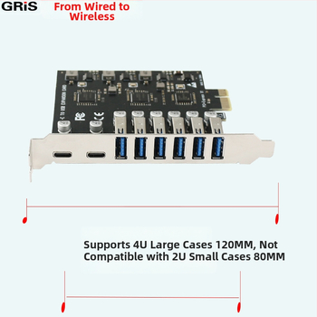 Stalinio PC PCIe adapterinė plokštė USB 3.0 Type-C 3.1 NEC720201 5Gbps GE-E001-N6A2C vaizdo įrašų fiksavimui iš kameros