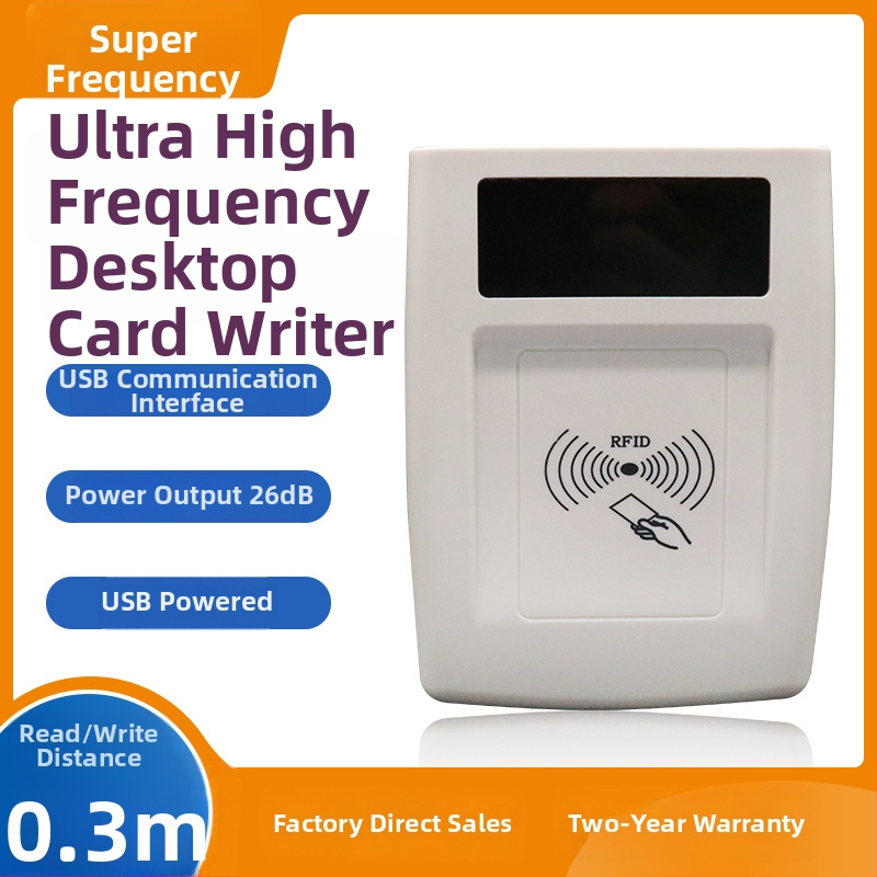 USB RFID lasītājs-rakstītājs kartēm CPH-F102C, 915 MHz, uztveres attālums 30 mm, lasīšanas laiks 0,2 s, atbalsta kartes 6C/6B