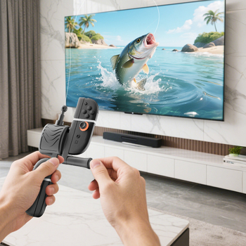 Grip za ručicu za ribolov za Nintendo Switch 2. generaciju Joy-Con, model HBS-2837, ABS materijal, pakiranje 1 kom, pojednostavljena verzija