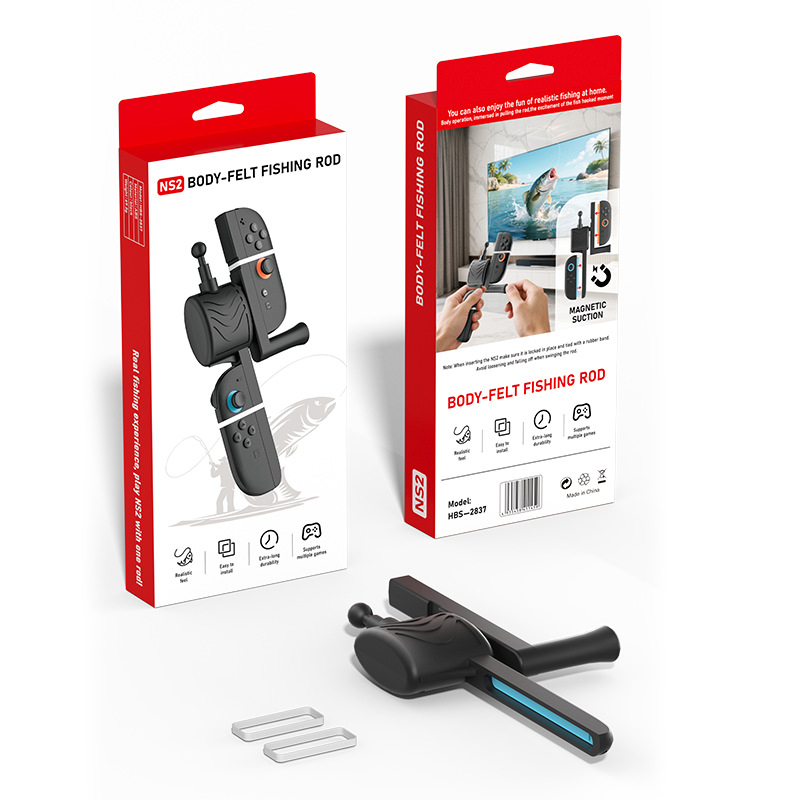 Grip za ručicu za ribolov za Nintendo Switch 2. generaciju Joy-Con, model HBS-2837, ABS materijal, pakiranje 1 kom, pojednostavljena verzija