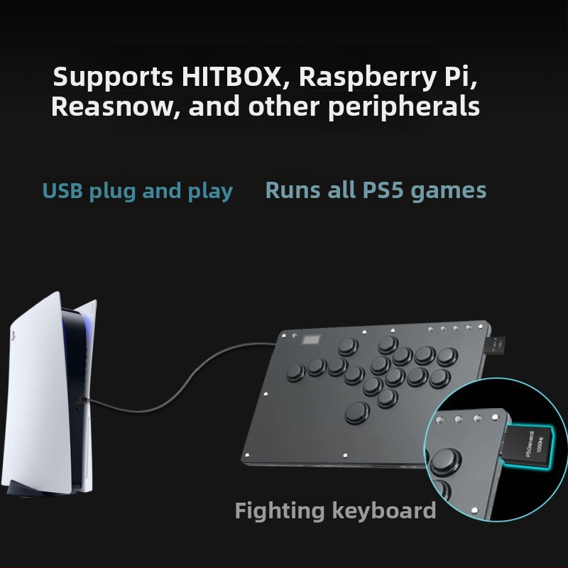 Besavior BK-P5G-1000 PS5 Aktivátor – USB Plug-and-Play pre PlayStation 5, podporuje viaceré zariadenia, kompatibilný s Raspberry Pi joystickom a ReaSnow klávesnica a myš