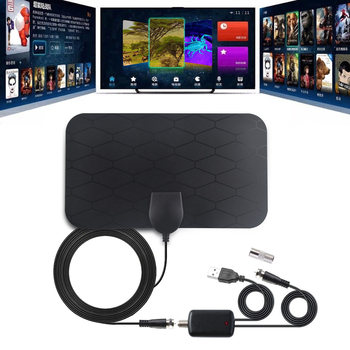 Kompakta iekšējā HDTV antena DVB-T2, modelis P23, 470–860 MHz, 75 Ω, SWR ≤1.5, darbības spriegums 5 V