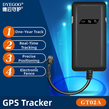 GT02A GPS tracker pentru mașină – precizie GPS 5 m, alimentare 12–24V DC, antenă GPS încorporată, compatibil cu Google Maps, 512MB memorie