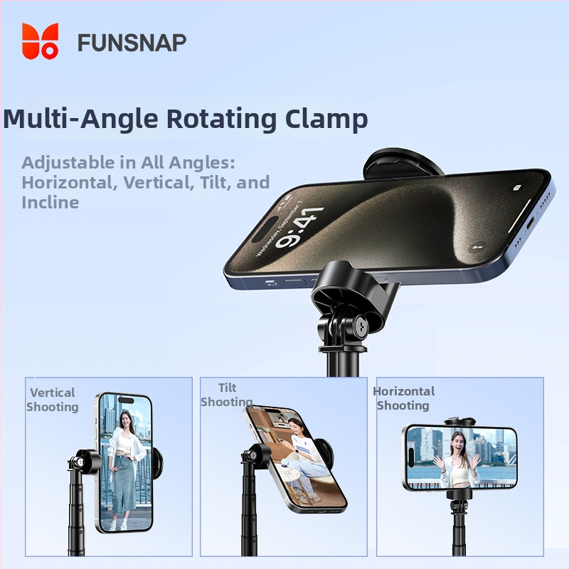 Põrandal kasutatav telefoni statiiv Bluetooth kaugjuhtimisega, alumiiniumisulamist korpus, pildistabiliseerimine, kohandamine saadaval