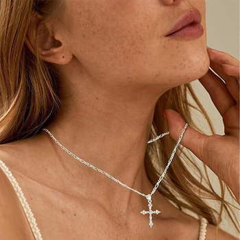 Colier cu lanț clavicular geometric, pandant din cupru, din oțel inoxidabil