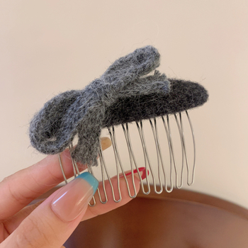 Accesorii pentru păr - Pieptene de păr din material textil, în formă de inimă, oval, stil retro, model 2446, brand Canqing