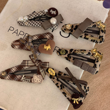 Accesorii pentru păr - Pieptene de păr din material textil, în formă de inimă, oval, stil retro, model 2446, brand Canqing