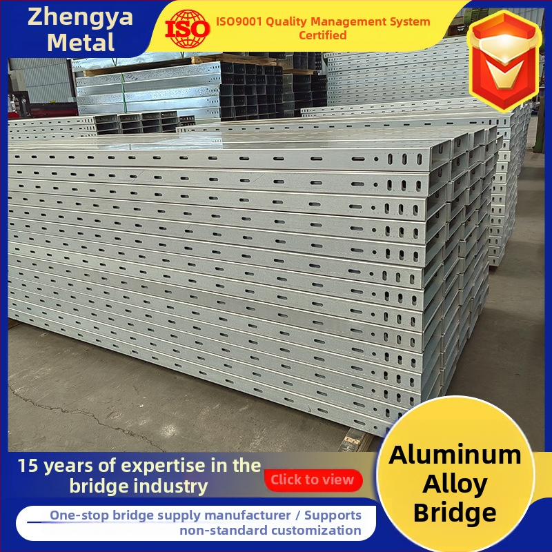 Pielāgota ugunsizturīga alumīnija sakausējuma kabelu plaukta, trough tips, enerģijas sadalei, pēc pasūtījuma