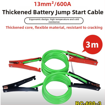 Krovininio automobilio akumuliatoriaus užvedimo laidas | vario dengtas aliuminio branduolys, antifriz PVC medžiaga, padidinti klemšiai | Modelis BC-600-3 | Prekės ženklas Qiao Ba | 3,6 L varikliams