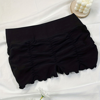 Besiūlės moterų nailono bokserinės, aukštas liemuo, megzta konstrukcija, 90% nailonas, paprastas dizainas