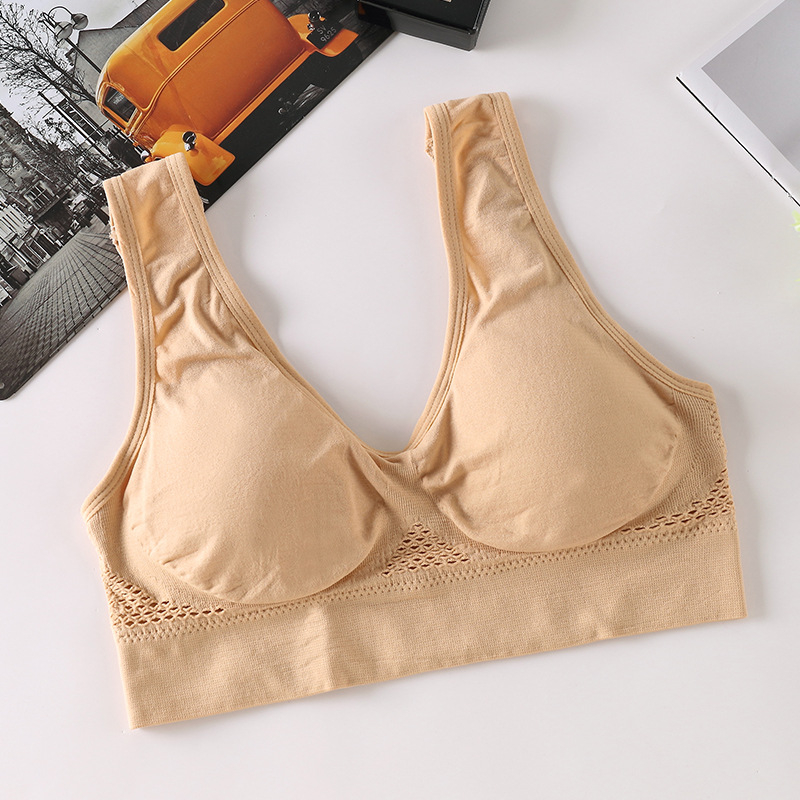 Bešiu jogos sportinė liemenėlė – iškirptė su iškirpte, kvėpuojanti, 3/4 kaušelis, Kaušelių tipas: viršutinis plonas / apatinis storesnis, Krūtinės ilgis, Nailonas