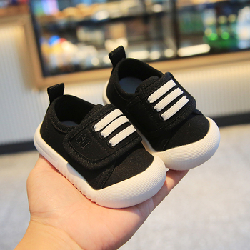 Textil gyerekcipő Velcro-zárással - alacsony felső rész, gumitalp, légáteresztő, csúszásmentes