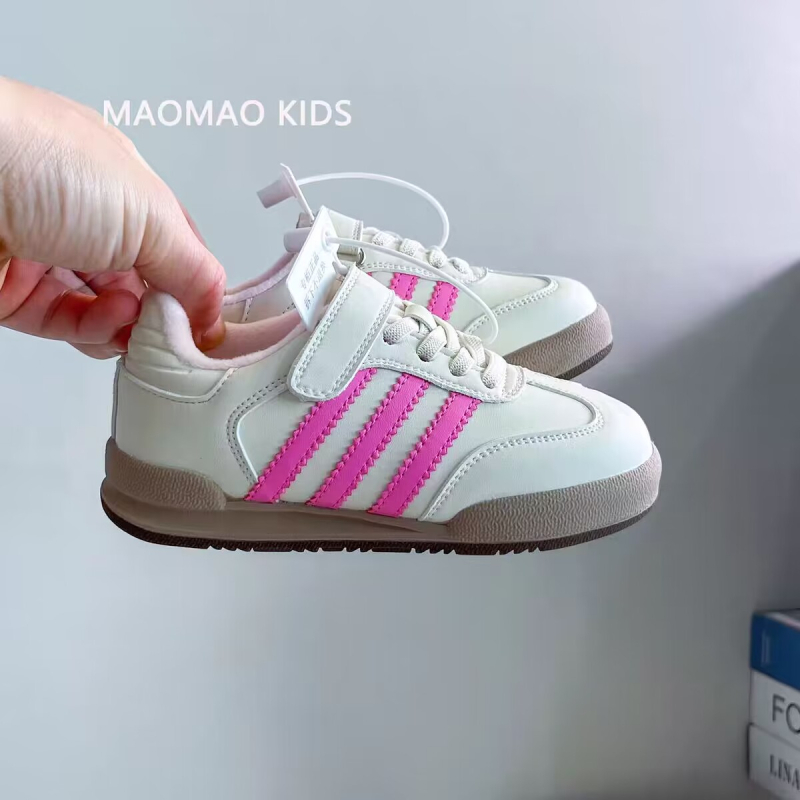Dječje kožne sportske tenisice – dvije sloja goveđe kože, Velcro zatvarač, gumeni potplat, jednofarbni dizajn, pogodne za proljeće, ljeto i jesen