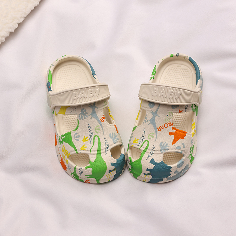 Детски EVA сандали с мультяшен принт — дебела подметка, EVA горна част и подметка, за деца 1–12 години, лято