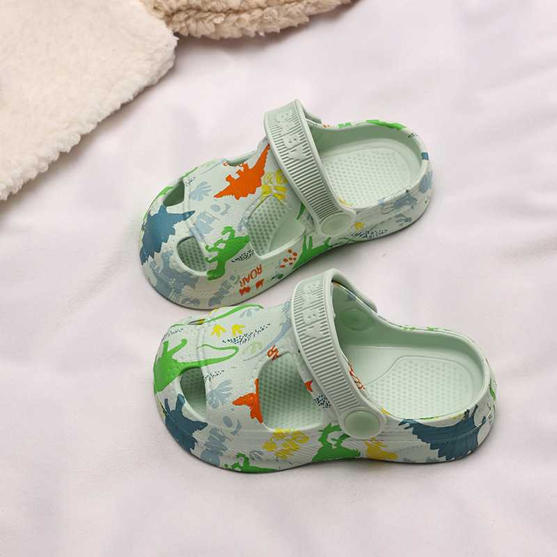 Детски EVA сандали с мультяшен принт — дебела подметка, EVA горна част и подметка, за деца 1–12 години, лято