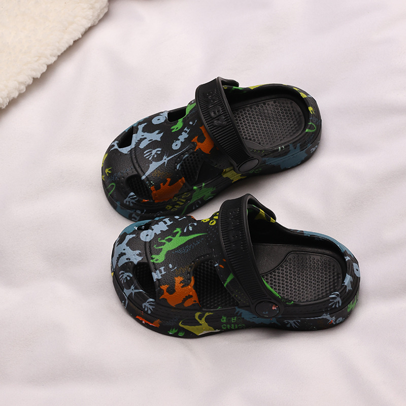 Детски EVA сандали с мультяшен принт — дебела подметка, EVA горна част и подметка, за деца 1–12 години, лято