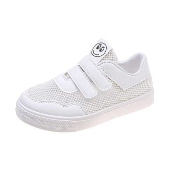 Bērnu mesh sporta kurpes ar Velcro aizdari – zems augšējais daļa, gumijas zole, PU iekšējais spilventiņš, elpojoša oderde