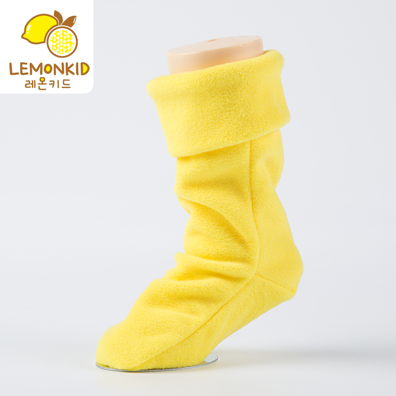 Bērnu lietus zābaki ar vilnas oderi, vienkrāsains raksts, plakans papēdis, unisex, piemērots pavasarim, rudenim un ziemai, bērniem 4-12 gadi, korejiešu stilā