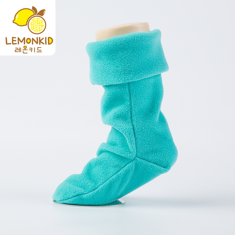 Bērnu lietus zābaki ar vilnas oderi, vienkrāsains raksts, plakans papēdis, unisex, piemērots pavasarim, rudenim un ziemai, bērniem 4-12 gadi, korejiešu stilā