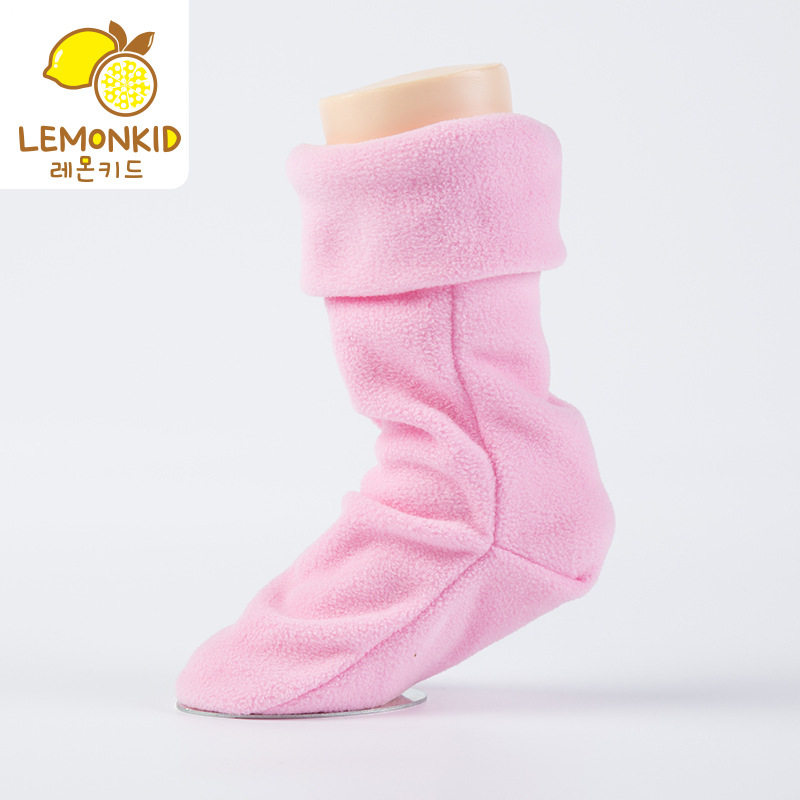 Bērnu lietus zābaki ar vilnas oderi, vienkrāsains raksts, plakans papēdis, unisex, piemērots pavasarim, rudenim un ziemai, bērniem 4-12 gadi, korejiešu stilā