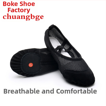 Παιδικά παπούτσια χορού με πλέγμα στο επάνω μέρος και μαλακή σόλα – Αναπνεύσιμα, Ελαφριά, Αποσμητικά, για Μπαλέτο και Σύγχρονο Χορό