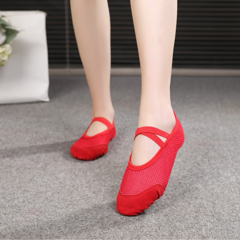 Παιδικά παπούτσια χορού με πλέγμα στο επάνω μέρος και μαλακή σόλα – Αναπνεύσιμα, Ελαφριά, Αποσμητικά, για Μπαλέτο και Σύγχρονο Χορό
