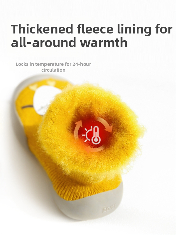 Laste põranda sokid, mittelibiseva tallaga, akrüülmaterjal, fliisvooder, paksud, siseruumides ja välistingimuseks