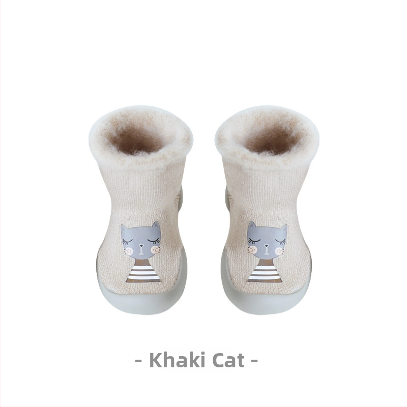 Laste põranda sokid, mittelibiseva tallaga, akrüülmaterjal, fliisvooder, paksud, siseruumides ja välistingimuseks