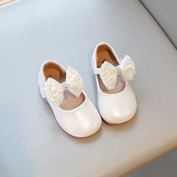 Κοριτσίστικά παπούτσια πριγκίπισσας από PU δέρμα με μαλακή σόλα, κλείσιμο Velcro, PU επένδυση και πάτος PU, καουτσούκ σόλα, για ηλικίες 4–12 ετών, άνοιξη 2025