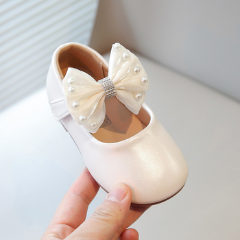 Κοριτσίστικά παπούτσια πριγκίπισσας από PU δέρμα με μαλακή σόλα, κλείσιμο Velcro, PU επένδυση και πάτος PU, καουτσούκ σόλα, για ηλικίες 4–12 ετών, άνοιξη 2025