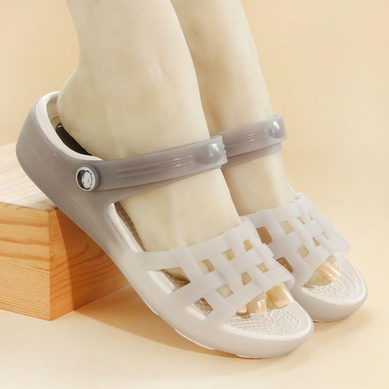 Női EVA anyagú lyukacsos szandál klín talppal, csúszásmentes, strandhoz