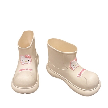 Sieviešu EVA lietus zābaki, viegli, ūdensnecaurlaidīgi, bez šņorēm, pretslidēšanas zole, papēža augstums 3–5 cm, rudens–ziema