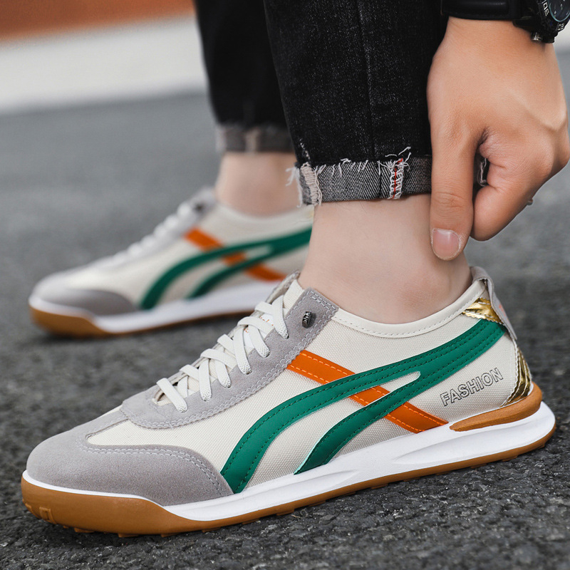 Muške platnene Slip-On tenisice – Lagane, Prozračne, Niski kroj, Okrugli vrh prsta, Gumeni potplat