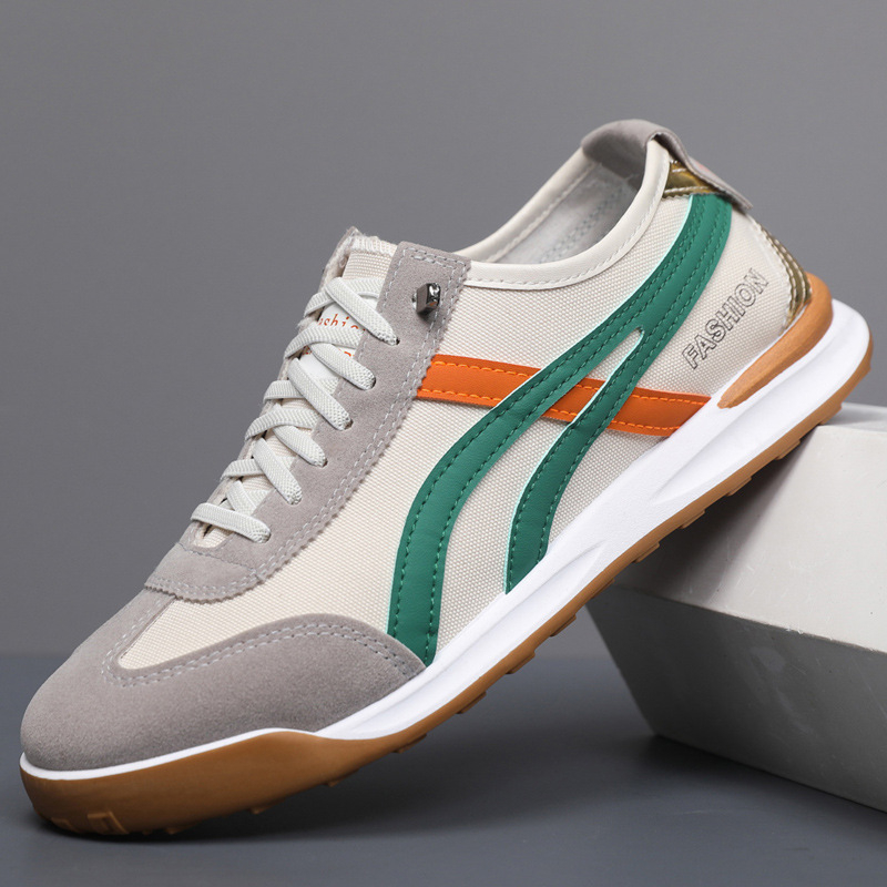 Muške platnene Slip-On tenisice – Lagane, Prozračne, Niski kroj, Okrugli vrh prsta, Gumeni potplat