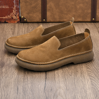 Muške kožne jedrarske tenisice, prozračan komfor, uložak od prirodne kože, gumeni potplat injekcijom oblikovanjem