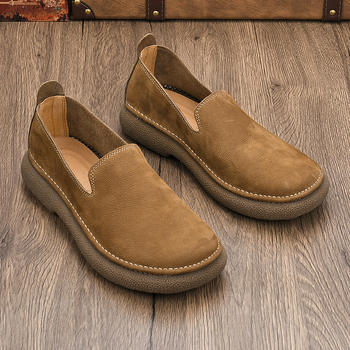 Muške kožne jedrarske tenisice, prozračan komfor, uložak od prirodne kože, gumeni potplat injekcijom oblikovanjem