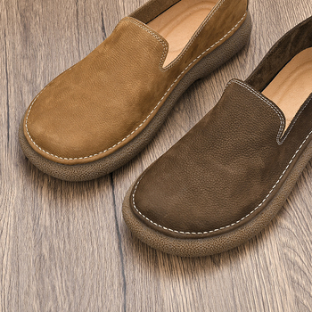 Muške kožne jedrarske tenisice, prozračan komfor, uložak od prirodne kože, gumeni potplat injekcijom oblikovanjem